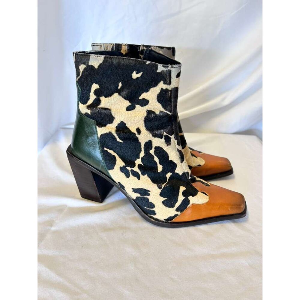 Jeffrey Campbell Pony hair Animal Print Leather Boots Size 6 - Picture 11 of 13